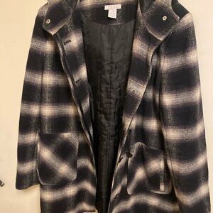 Pure Collection Black and White Check Trench Coat